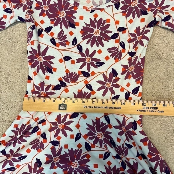 LuLaRoe Nicole Dress Floral Print Knee length short sleeve womens size XS - Picture 5 of 8